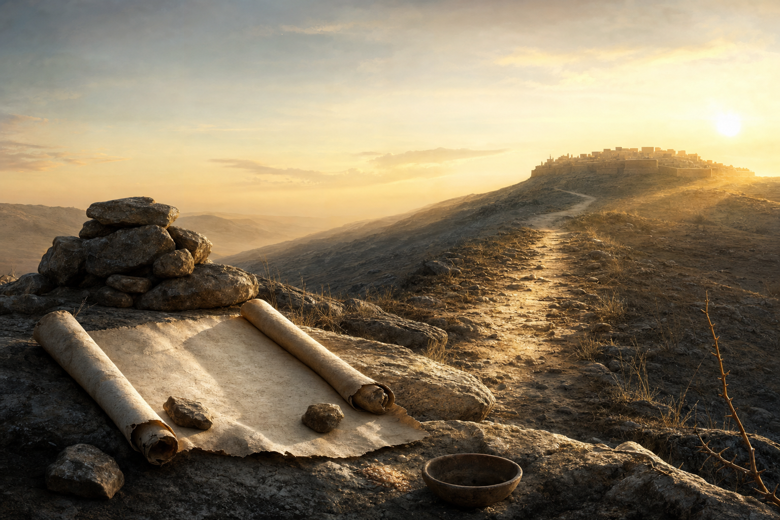 Symbolic header image for Day 35 TEMPTATION from Matthew 4
