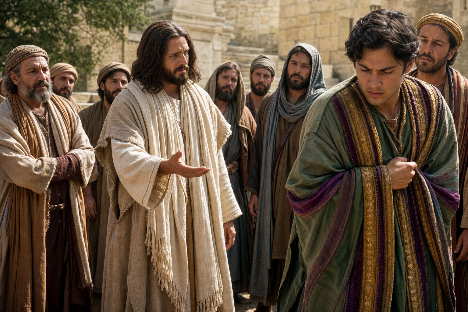 Symbolic header image for Day 53 RICH from Matthew 19:16-30