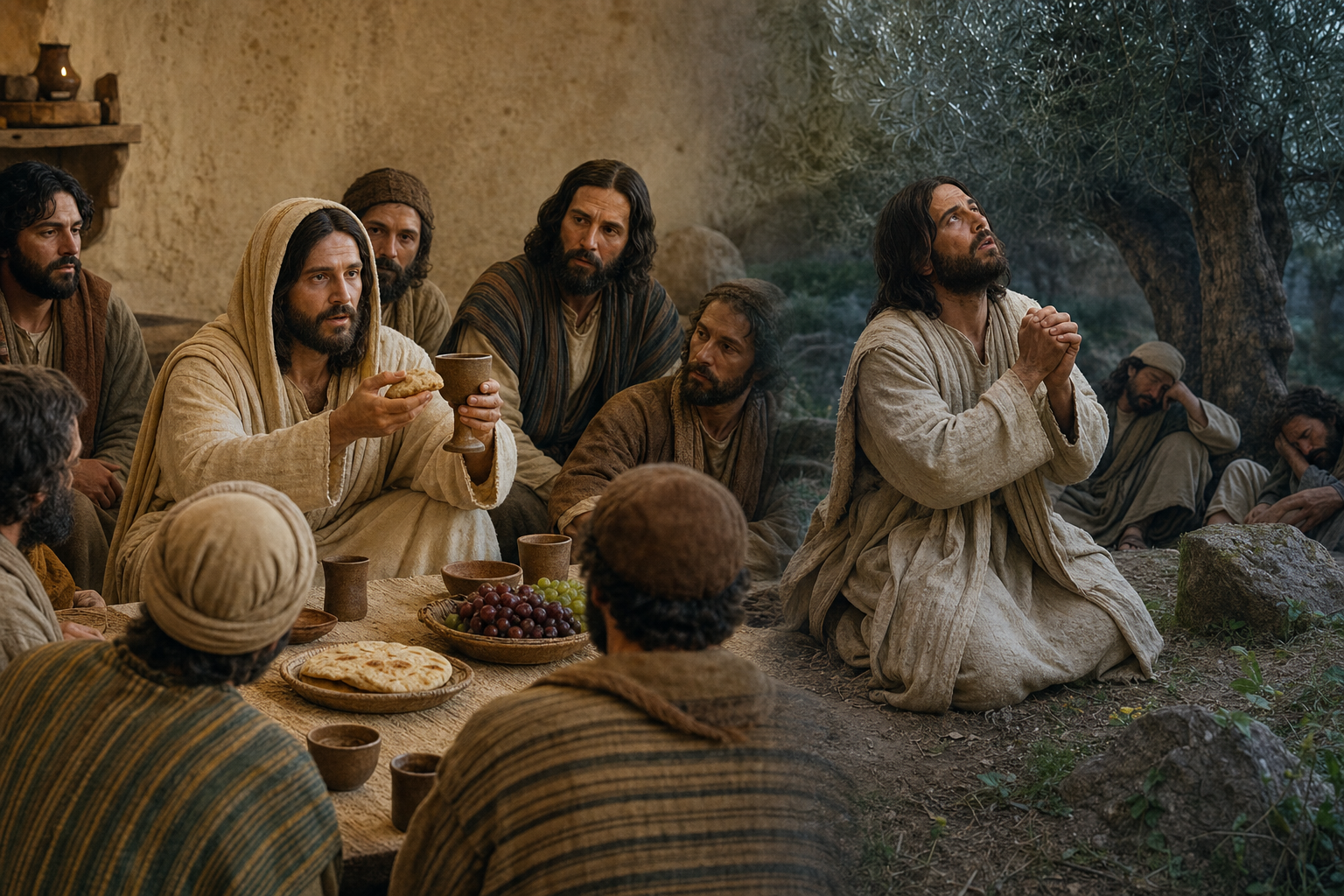 Symbolic header image for Day 55 SUPPER from Matthew 26:17-46